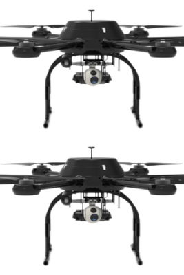 30 kg ciężkich dronów z siecią wielokrotorów i trójosiowej soczewki fotoelektrycznej